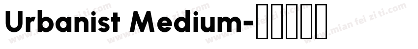 Urbanist Medium字体转换
